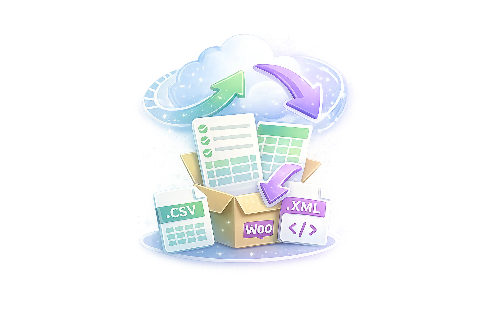WooCommerce CSV import and export workflow icon